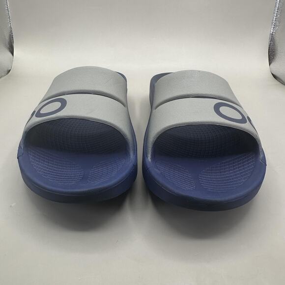 OOFOS OOahh Sport Recovery Slides Sandals Shoes Mens Size 7 Blue Gray Comfort main image 6